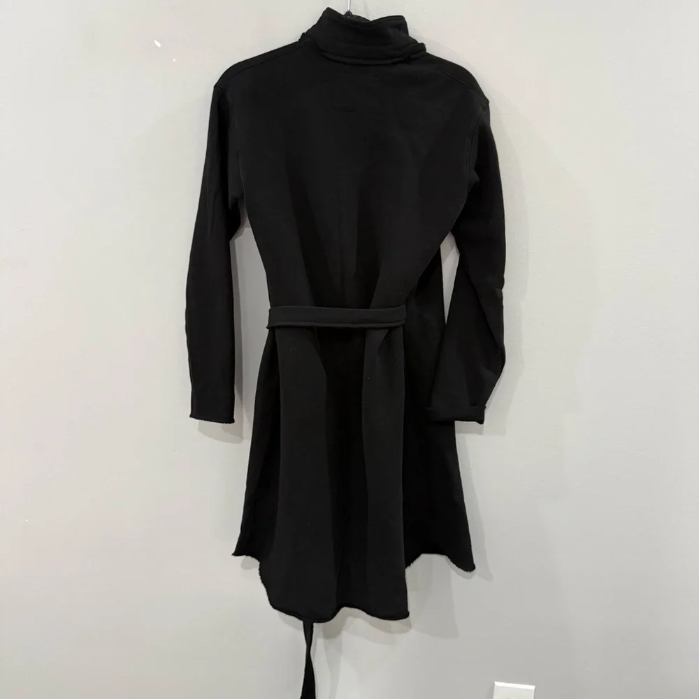 Frank & Eileen Dress Willa Wrap Triple Fleece in Black - Picture 7 of 11